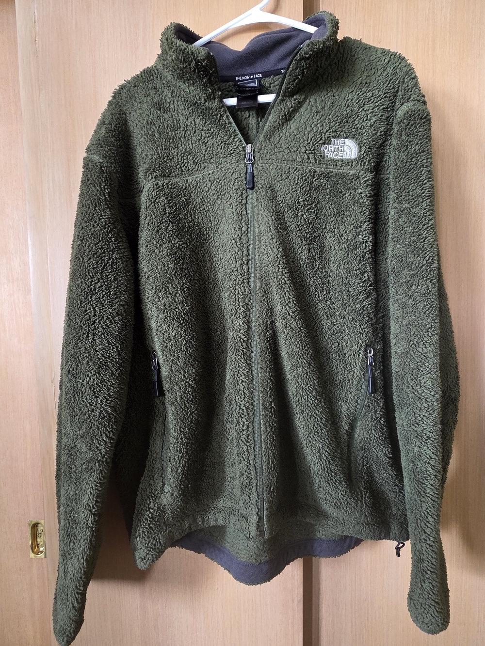 The North Face Dark Olive Sherpa Fleece Full-Zip Jacket